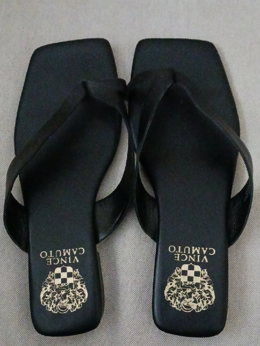 Vince Camuto Amealya Black Leather Sandals